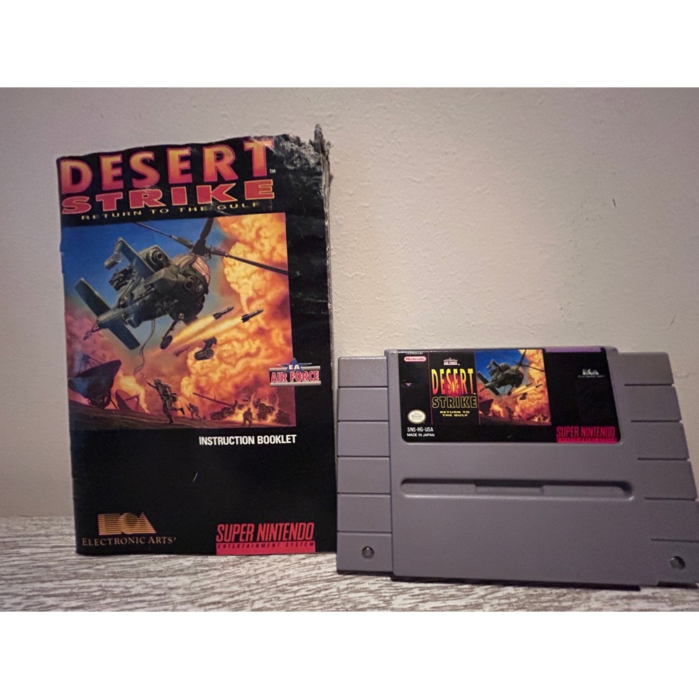 Desert Strike Return to the Gulf SNES Super Nintendo Game Manual Poster EA